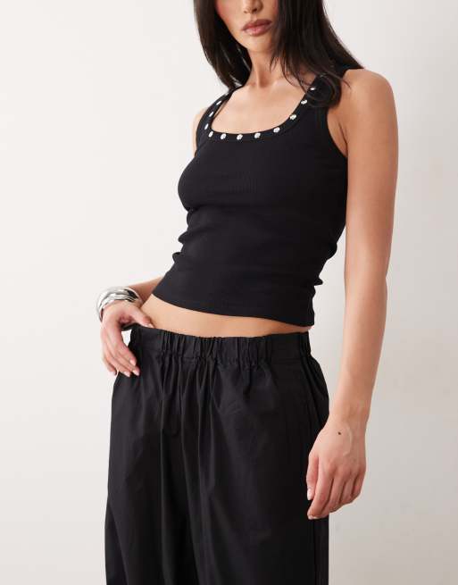 Gina Tricot - Pantaloni ampi a palloncino neri, 3 di 5