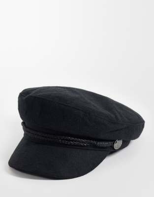 Gina Tricot Paperboy Cap In Black
