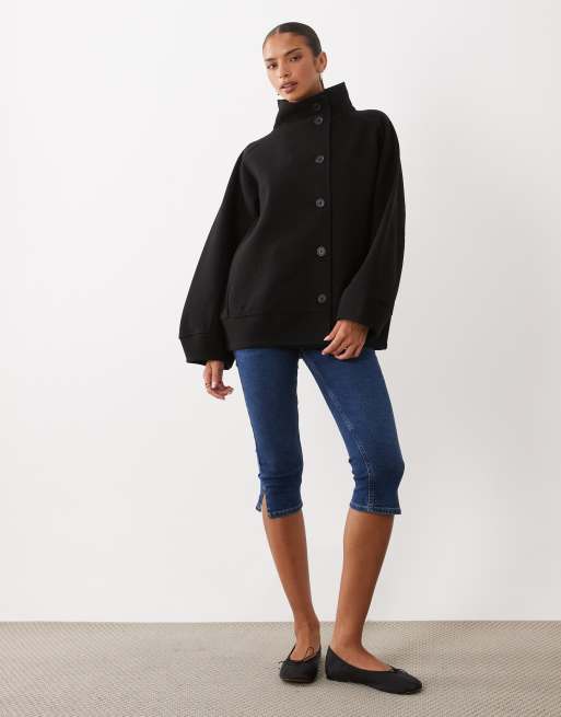 Gina Tricot płaszcz z golfem w czerni, 2 z 4
