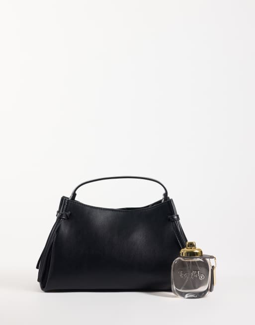 Gina Tricot petit sac en imitation cuir à doubles anses noir, 2 de 4