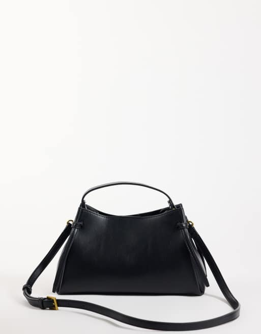 Gina Tricot petit sac en imitation cuir à doubles anses noir, 4 de 4