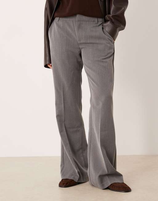 Gina Tricot Petite relaxed tailored pants in heather gray, 4 of 5