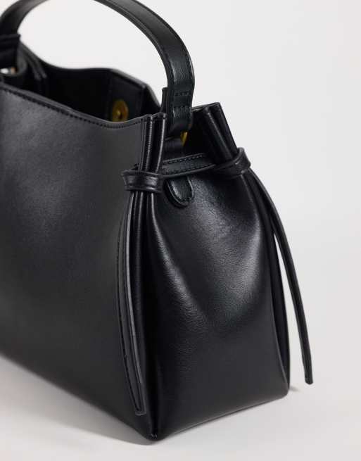 Gina Tricot piccola borsa in similpelle con doppie tracolle nera, 3 di 4