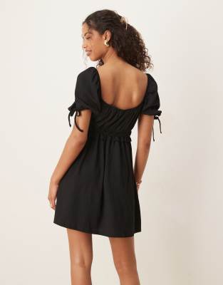 Gina Tricot Puff Short Sleeve Mini Dress