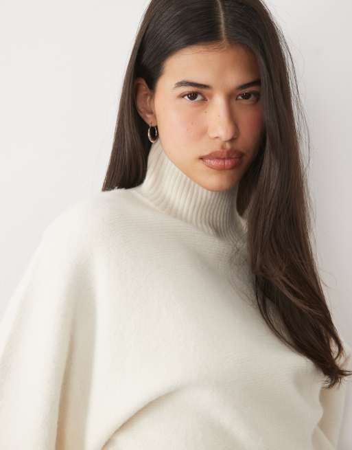 Gina Tricot pull à col cheminée en blanc cassé, 3 de 4