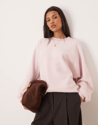 Gina Tricot - Pull ras de cou en maille - Rose