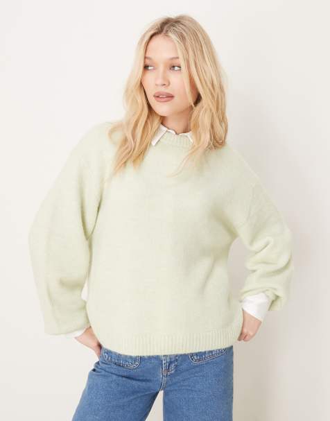 Gina Tricot - Pull ultra doux en maille - Vert clair - view 1
