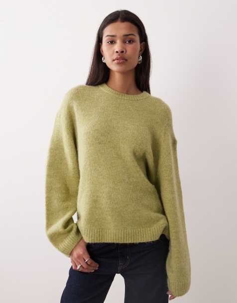 Gina Tricot - Pull ultra doux en maille - Vert clair - view 1