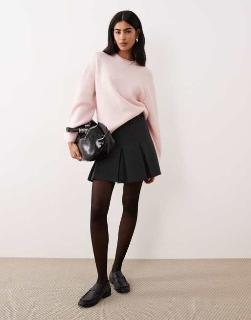 Gina Tricot – Pullover aus Wolle und Alpakawolle in Rosa mit Rundhalsausschnitt, 3 von 4