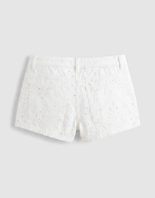 Gina Tricot - Råhvide denimshorts med broderier - Del af sæt, 7 af 9