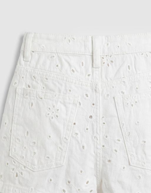 Gina Tricot - Råhvide denimshorts med broderier - Del af sæt, 8 af 9