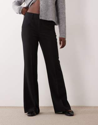 Gina Tricot Relaxed Bootcut Pants In Black