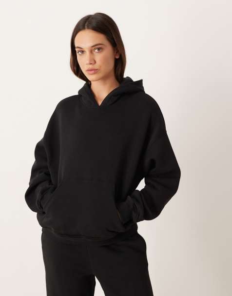 Gina Tricot relaxed fit hoodie in black - part of a set - view 1