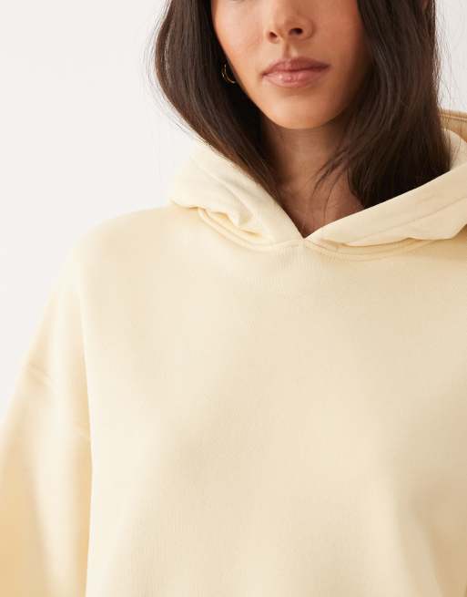Gina Tricot – Relaxed-Fit-Kapuzenpullover in Buttergelb, 3 von 4