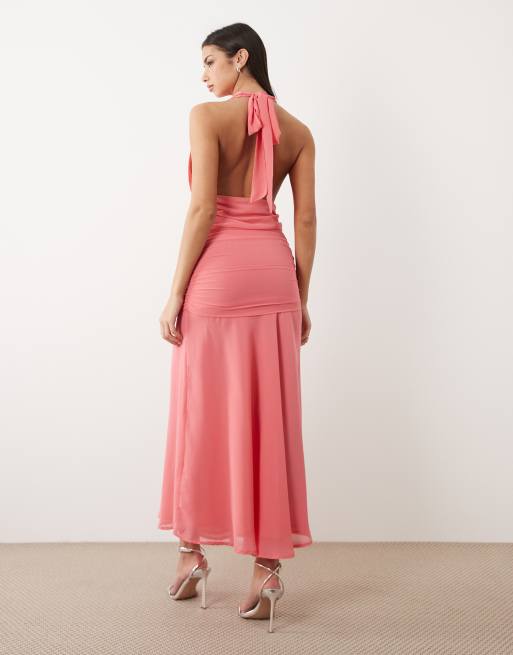 Gina Tricot - Robe longue dos nu à taille basse - Noir, 2 de 4