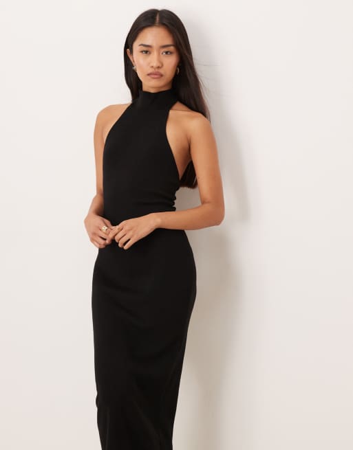 Gina Tricot - Robe longue sans manches en maille à col roulé - Noir, 3 de 4
