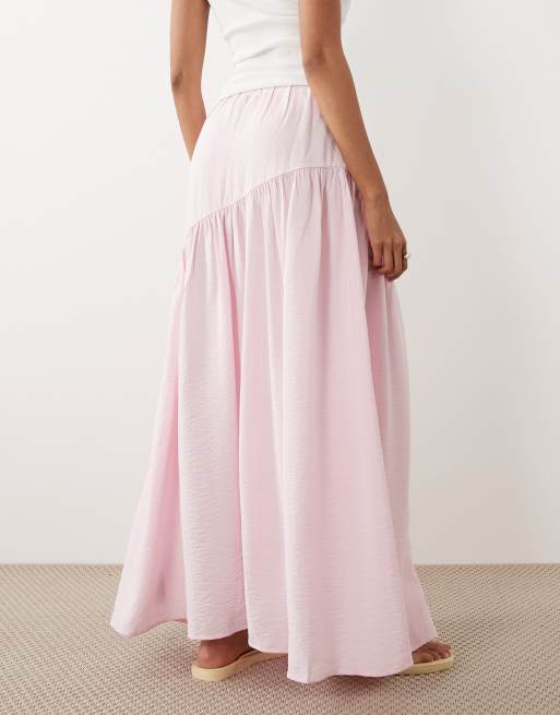 Gina Tricot – Rosa maxikjol med sänkt midja, 5 av 5