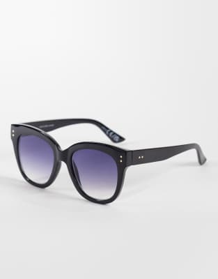 Gina Tricot Round Sunglasses In Black