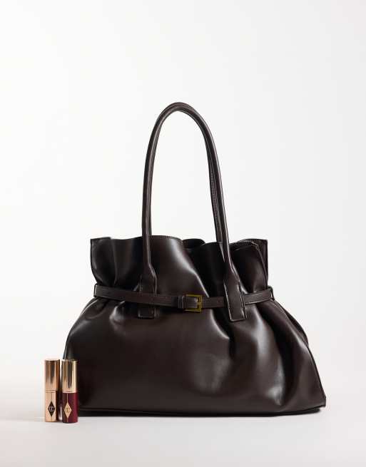 Gina Tricot sac cabas ceinturé marron, 2 de 4