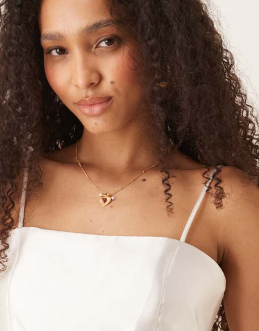 Gina Tricot satin volume peplum top in off-white, 4 of 4