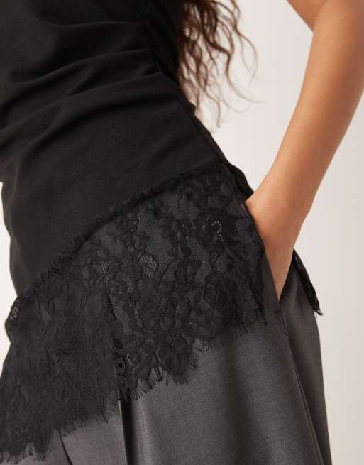 Gina Tricot – Schlauchoberteil aus Spitze in Schwarz, 4 von 4