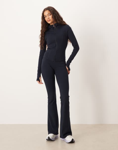 Gina Tricot sculpting co-ord in navy - view 1