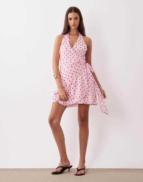 Pink Wrap Dresses | Shop at ASOS