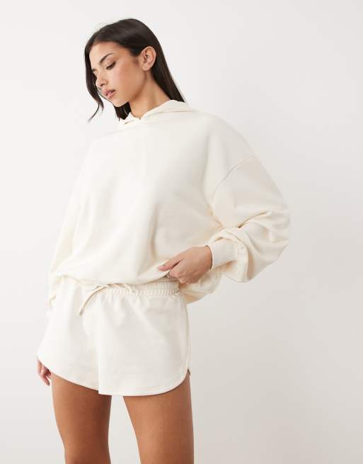 Gina Tricot - Short molletonné d'ensemble - Blanc cassé, 4 de 5