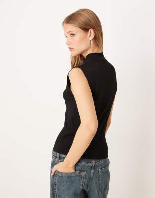 トップス mare Hight Neck Sleeve Less Knit Women's Knitted Sleeveless High Neck Tops | Next Oman