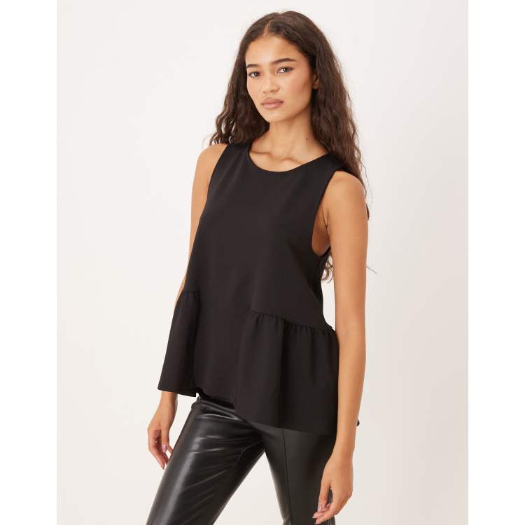 トップス Acka. peplum loose sweat black トップス Acka. peplum loose sweat black Acka peplum loose