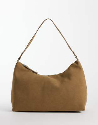 Gina Tricot Slouchy Shoulder Bag In Brown