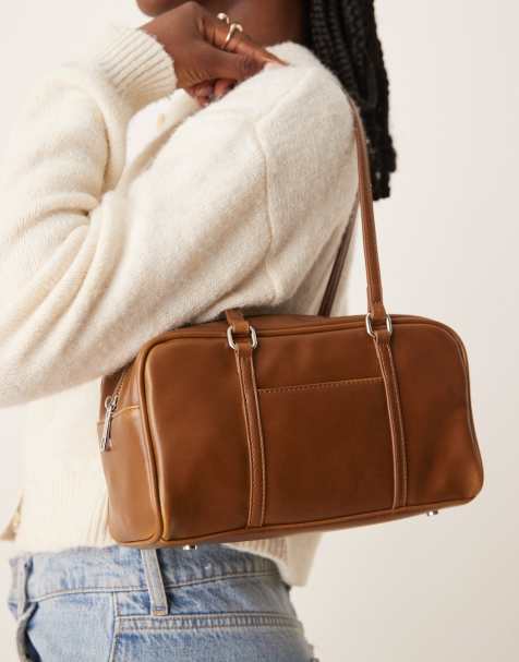 Gina Tricot small bowling shoulder bag in beige - view 1