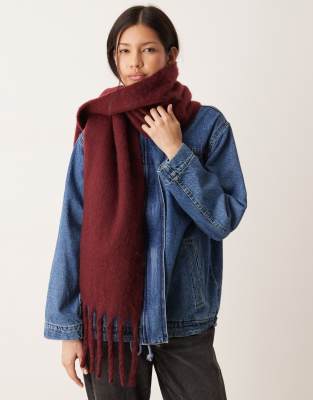 Gina Tricot Soft Chunky Scarf In Red