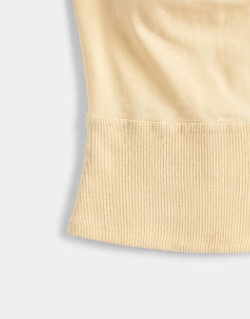 Gina Tricot soft halterneck top in butter yellow, 8 of 8