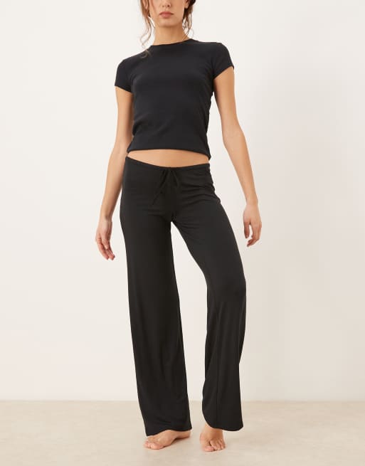 Gina Tricot soft loungewear pants in black