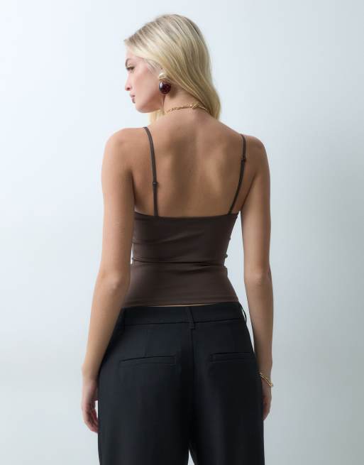 Gina Tricot soft shaping hemdje in bruin, 3 van 5