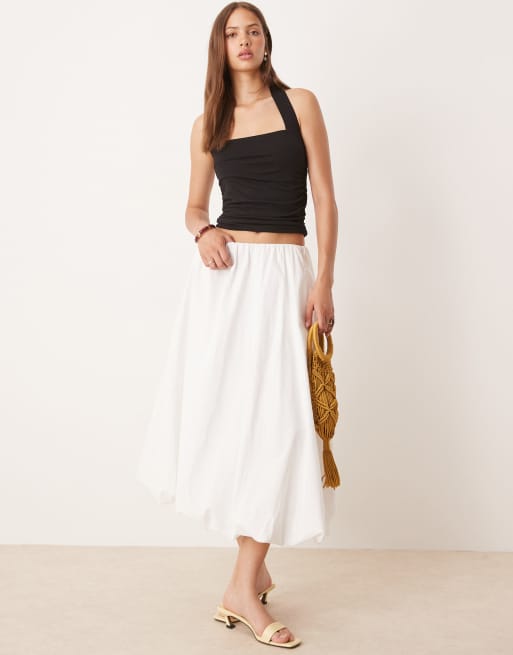 Gina Tricot Soft Touch fitted halterneck top in black, 3 of 4