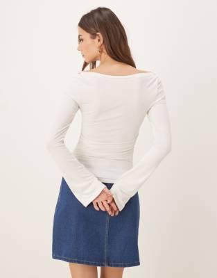 GINA TRICOT SOFT TOUCH LONG SLEEVE BOATNECK TOP 