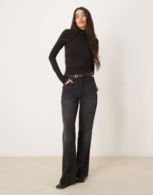 GINA TRICOT SOFT TOUCH LONG SLEEVE JERSEY HIGH NECK TOP 