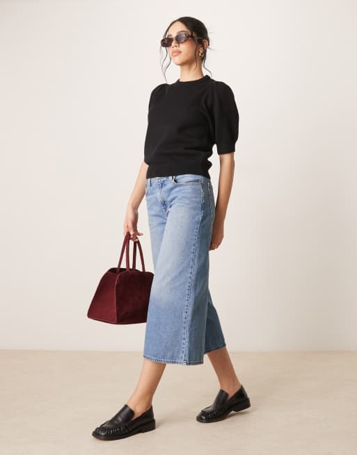 Gina Tricot - Sort strikket sweater med korte pufærmer, 2 af 4