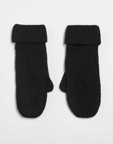 Gina Tricot - Sorte ribstrikkede luffer - view 1