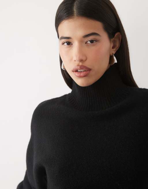 Gina Tricot ståkragetröja i svart, 4 av 4