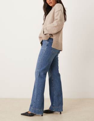 Gina Tricot Straight Leg Jeans In Blue