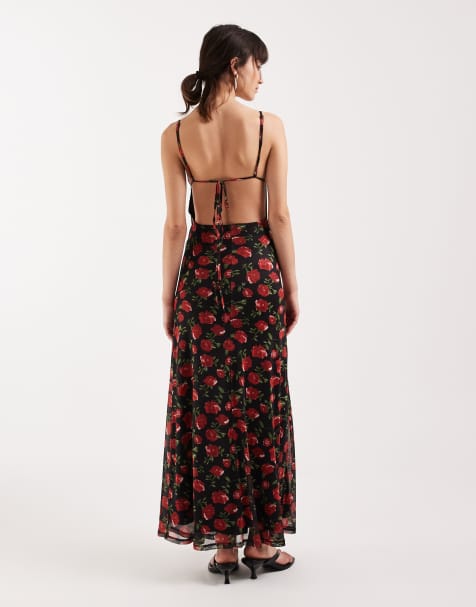 slim fit dress slacks Zapaka Women Black Graduation Dress Sheath Open Back Short Party Dress, Red / M main image 1