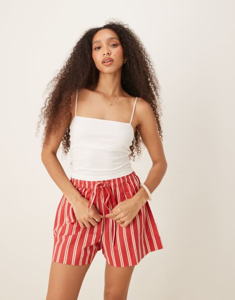 Gina Tricot strappy tank top in white - view 1