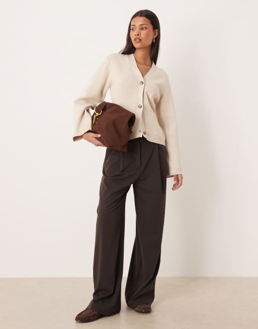 Gina Tricot – Strickjacke aus reiner Baumwolle in Beige, 2 von 4