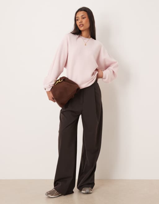 Gina Tricot – Strickpullover in Rosa mit Rundhalsausschnitt, 2 von 4