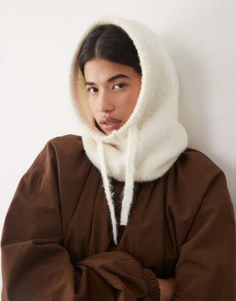 Gina Tricot strikket balaklava i beige - view 1