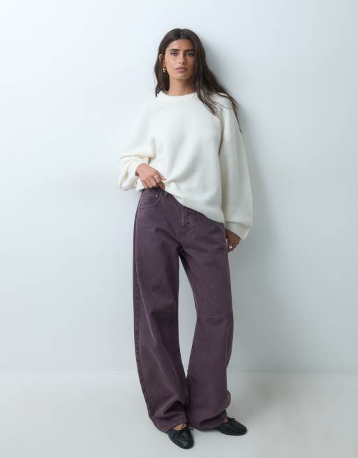 Gina Tricot striktrøje med rund hals i creme, 5 af 5