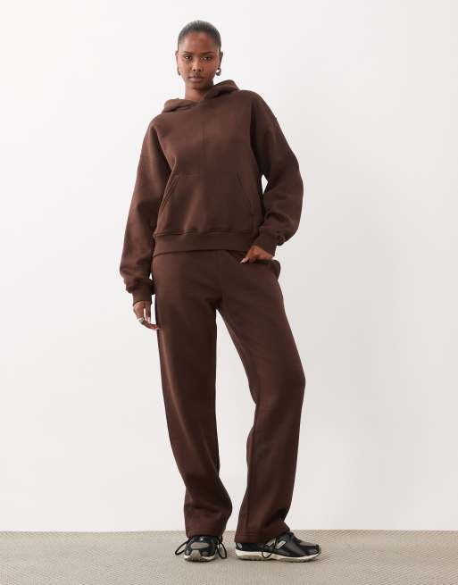 Gina Tricot - sudadera con capucha de corte holgado en marrón chocolate oscuro, 2 de 4